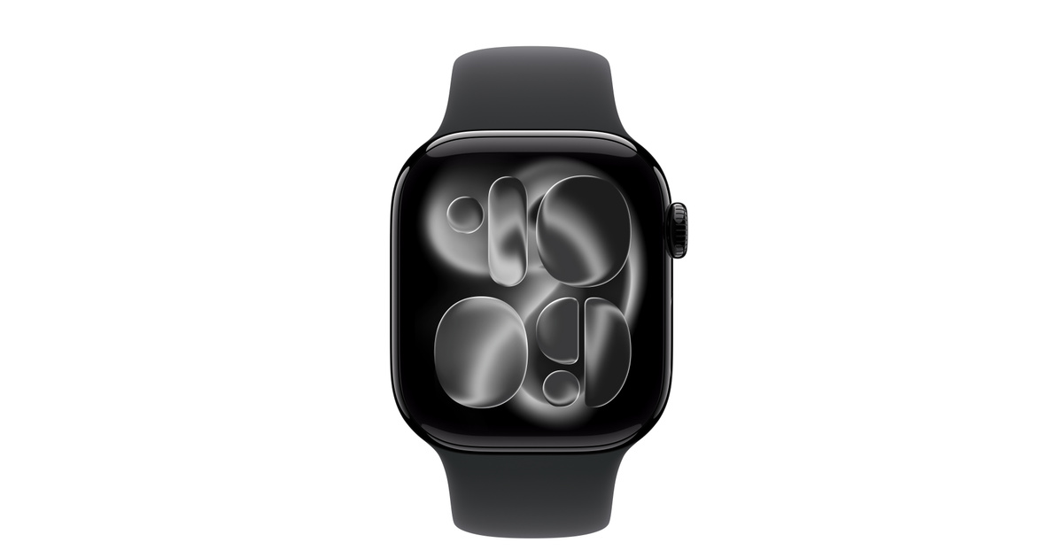 Apple Watch 11 42mm Jet Black Al Black Sport Band