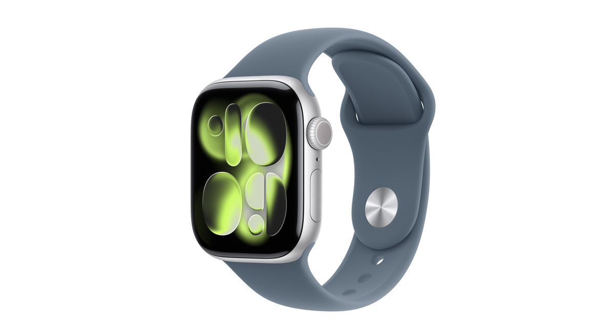 Apple Watch 11 42mm Silver Al Anchor Blue Sport Band