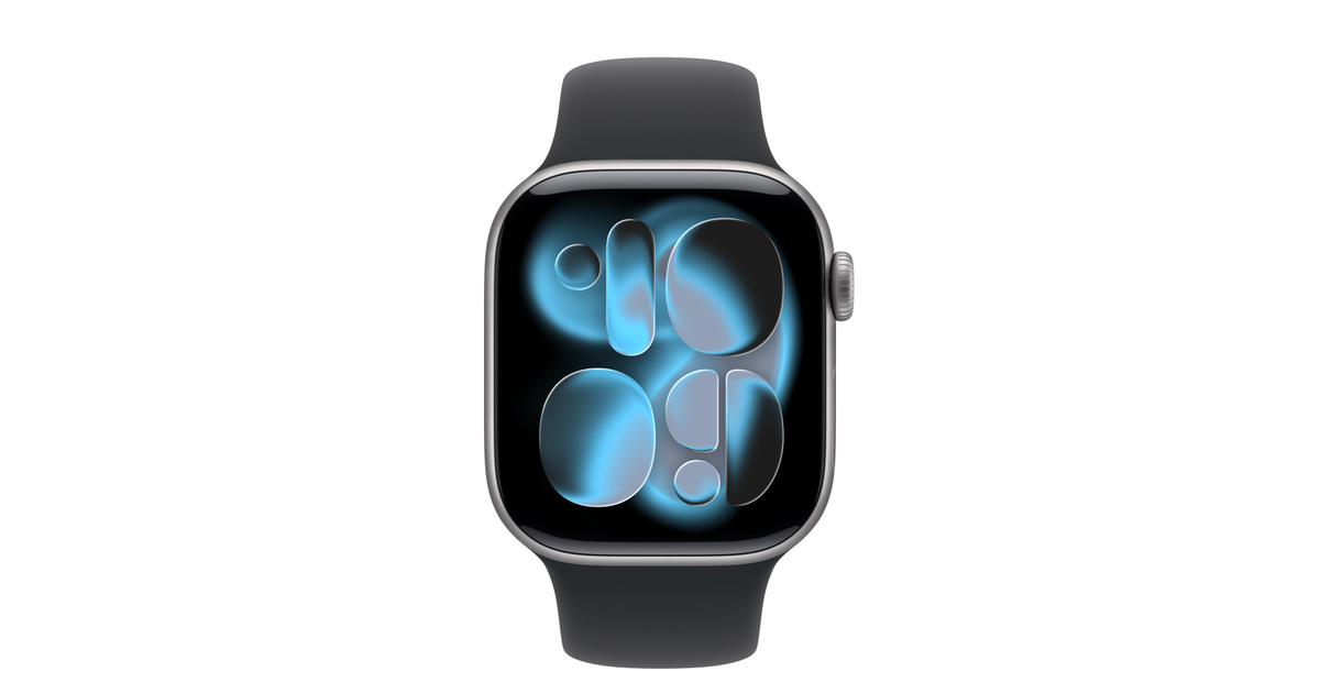Apple Watch 11 42mm Space Gray Al Black Sport Band